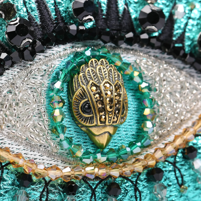 Kurt Geiger mujer londres kensington cadena billetera ojo 2LPR111 | bolsas verde azulado